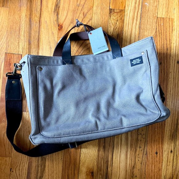 NWT Jack Spade Work Twill Briefcase Messenger Bag - Picture 2 of 8